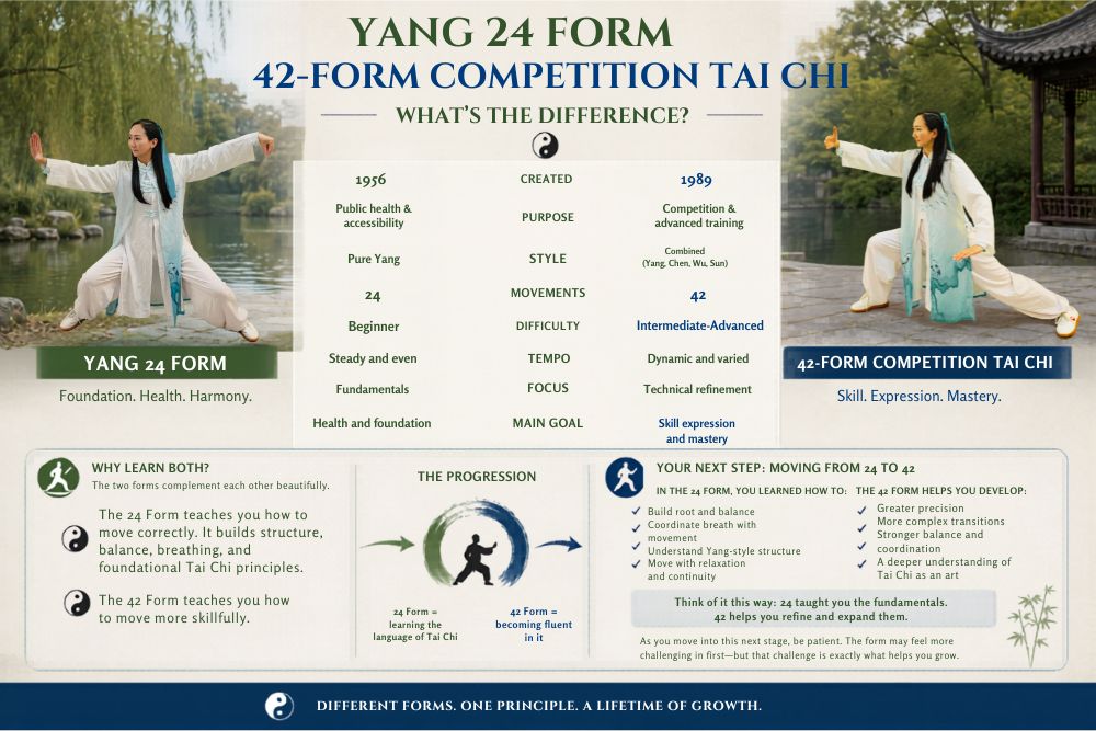 What’s the Difference between Yang 24 Form vs. 42-Form Competition Tai Chi?